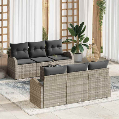 Tuin Sofa Set 7 st 6-Aantal zitplaatsen