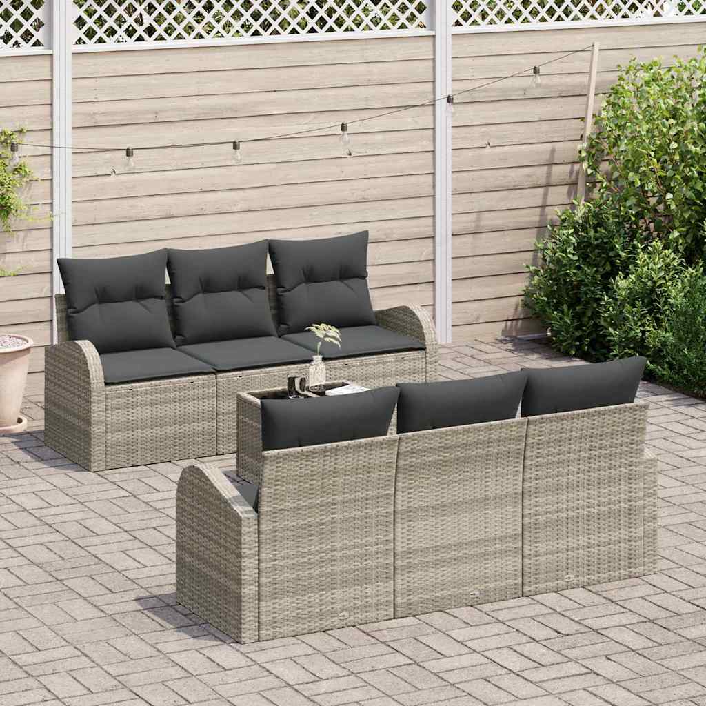 Tuin Sofa Set 7 st 6-Aantal zitplaatsen