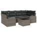 Tuin Sofa Set 7 st 6-Aantal zitplaatsen Grijs poly rattan