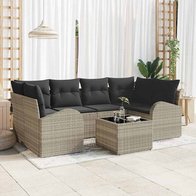 Tuin Sofa Set 7 st 6-Aantal zitplaatsen