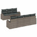 Tuin Sofa Set 8 st 7-Aantal zitplaatsen Grijs poly rattan