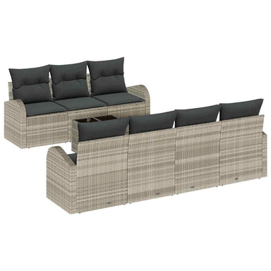 Tuin Sofa Set 8 st 7-Aantal zitplaatsen
