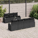 Tuin Sofa Set 8 st 7-Aantal zitplaatsen Zwart poly rattan