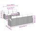 Tuin Sofa Set 8 st 7-Aantal zitplaatsen Zwart en Turquoise