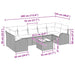 Tuin Sofa Set 8 st 7-Aantal zitplaatsen Beige en Grijs
