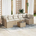 Tuin Sofa Set 8 st 7-Aantal zitplaatsen Beige en Crème