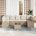 Tuin Sofa Set 8 st 7-Aantal zitplaatsen Beige en Crème
