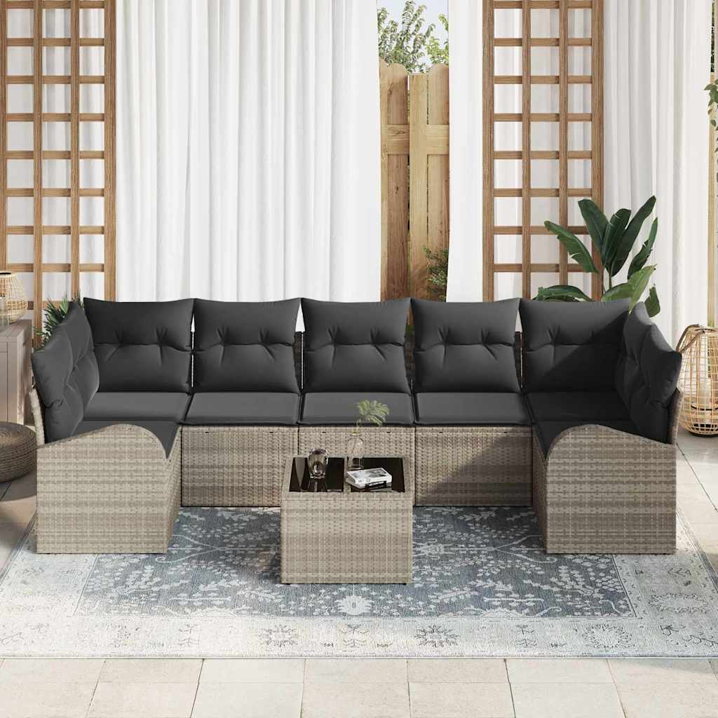 Tuin Sofa Set 8 st 7-Aantal zitplaatsen
