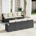 Tuin Sofa Set 9 st 8-Aantal zitplaatsen Zwart en Crème