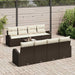 Tuin Sofa Set 9 st 8-Aantal zitplaatsen Bruin en Crème