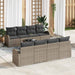 Tuin Sofa Set 9 st 8-Aantal zitplaatsen Grijs poly rattan