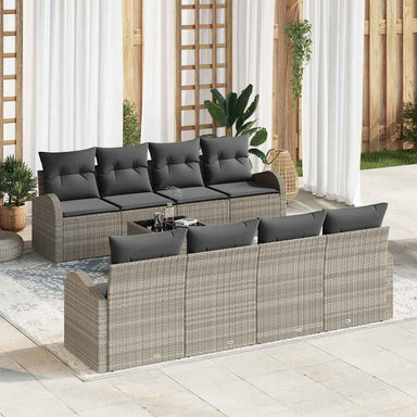 Tuin Sofa Set 9 st 8-Aantal zitplaatsen