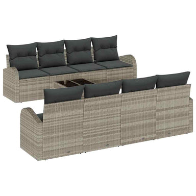 Tuin Sofa Set 9 st 8-Aantal zitplaatsen