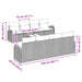 Bankstel 9 st 8-Aantal zitplaatsen Beige en Rood poly rattan