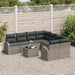 Bankstel 9 st 8-Aantal zitplaatsen Grijs poly rattan