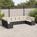 Tuinbankenset 10 st Zwart en Wit poly rattan