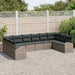 Tuinbankenset 10 st Grijs poly rattan
