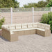 Tuinbankenset 10 st Beige en Wit poly rattan