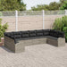 Tuinbankenset 10 st Lichtgrijs poly rattan