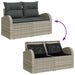 Tuinbankenset 10 st Lichtgrijs poly rattan
