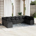 Tuinbankenset 10 st Zwart poly rattan