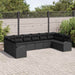 Tuinbankenset 10 st Zwart poly rattan