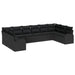 Tuinbankenset 10 st Zwart poly rattan