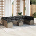 Tuinbankenset 11 st Lichtgrijs poly rattan