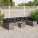 Tuinbankenset 11 st Lichtgrijs poly rattan