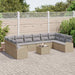 Tuinbankenset 11 st Beige en Licht Grijs poly rattan