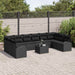 Tuinbankenset 11 st Zwart poly rattan