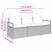 Tuinbankenset 3 st Zwart poly rattan
