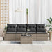 Bankstel 5 st 4-Aantal zitplaatsen Grijs poly rattan