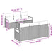 Tuin Sofa Set 7 st 6-Aantal zitplaatsen Beige en Rood