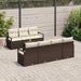 Tuin Sofa Set 8 st 7-Aantal zitplaatsen Bruin en Crème
