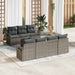 Tuin Sofa Set 8 st 7-Aantal zitplaatsen Grijs poly rattan