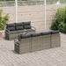 Tuin Sofa Set 8 st 7-Aantal zitplaatsen Grijs poly rattan
