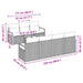 Tuin Sofa Set 8 st 7-Aantal zitplaatsen Beige en Rood