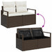 Tuin Sofa Set 8 st 7-Aantal zitplaatsen Bruin en Crème