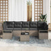 Tuin Sofa Set 8 st 7-Aantal zitplaatsen Grijs poly rattan