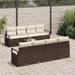 Tuin Sofa Set 9 st 8-Aantal zitplaatsen Bruin en Crème