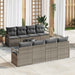 Tuin Sofa Set 9 st 8-Aantal zitplaatsen Grijs poly rattan