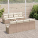 Tuin Sofa Set 9 st 8-Aantal zitplaatsen Beige en Crème