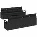 Tuin Sofa Set 9 st 8-Aantal zitplaatsen Zwart poly rattan