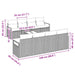 Bankstel 9 st 8-Aantal zitplaatsen Beige en Rood poly rattan