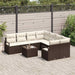 Bankstel 9 st 8-Aantal zitplaatsen Bruin en Crème poly rattan