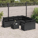 Bankstel 9 st 8-Aantal zitplaatsen Zwart poly rattan