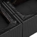 Bankstel 4 st Zwart poly rattan