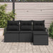 Bankstel 4 st Zwart poly rattan