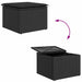 Bankstel 4 st Zwart poly rattan